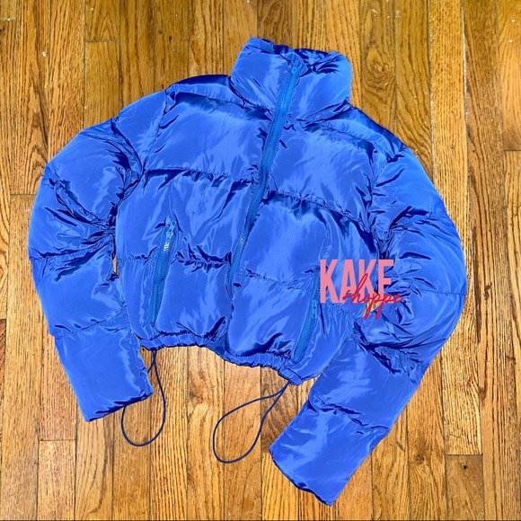Kake Shoppe - Bubble Puffer Crop Bomber Jackets - Picture 4 of 5